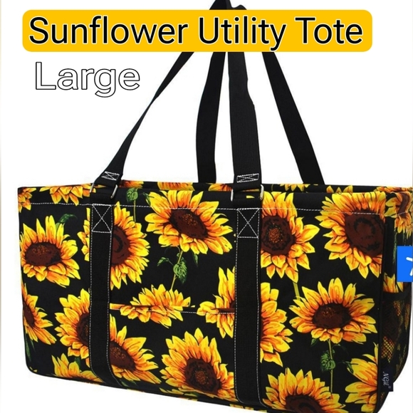 Ngil Handbags - NWT 🌻Sunflowers Large NGIL Canvas UtilityTote Bag beach, pool shipping s